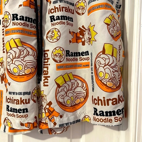 Men’s Naruto Ichiraku Ramen Noodle Soup Swim Trunks Shippuden Collection Size XL - Picture 4 of 7